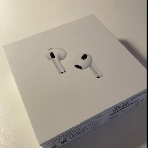 Apple AirPods with White and Black Accents gen 3 - Picture 1 of 2